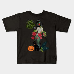 Happy Halloween Mermaid Kids T-Shirt